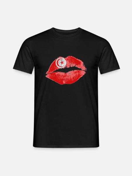 Kiss (Tunisia / Tunesia) - Men's T-Shirt - black