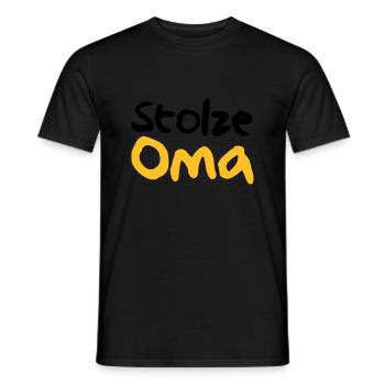 Stolze Oma - Männer T-Shirt - Schwarz - Vorne - AI Model Male 178 light (178cm)