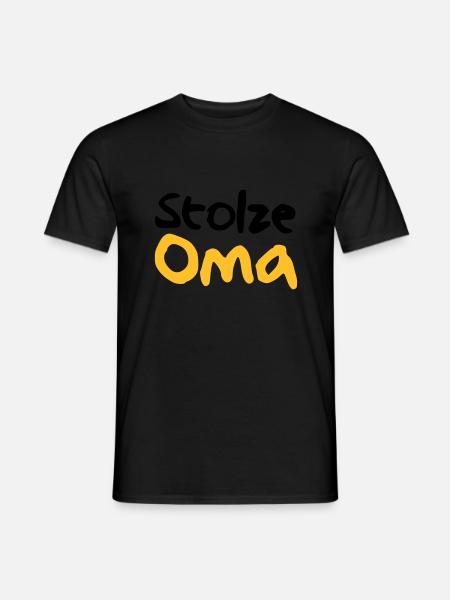 Stolze Oma - Männer T-Shirt - Schwarz