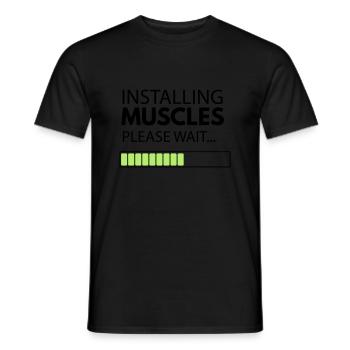 muscle_man - Men's T-Shirt - black - Front - AI Model Male 178 light (178cm)