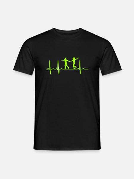 West Coast Swing battement de coeur WCS Westie Dancing - T-shirt homme - noir