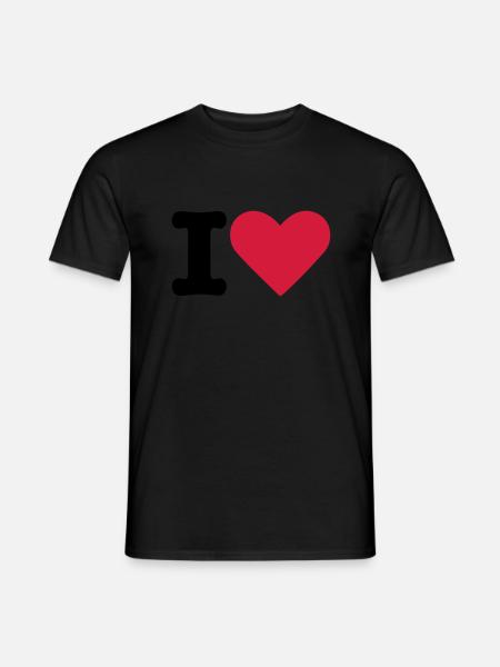 I heart - Men's T-Shirt - black