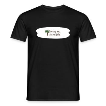Living my island life - Männer T-Shirt - Schwarz - Vorne - AI Model Male 178 light (178cm)
