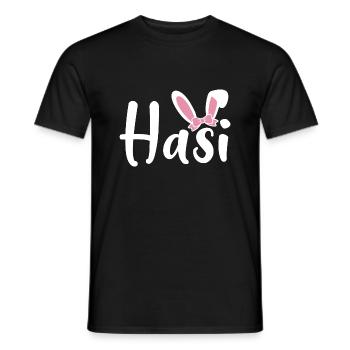 Hasi - Männer T-Shirt - Schwarz - Vorne - AI Model Male 178 light (178cm)