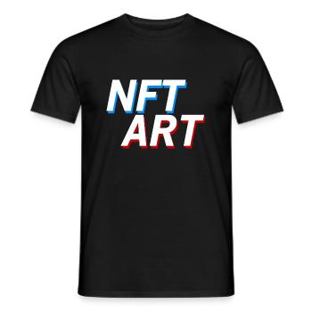 NFT ART - NFT Kunst - Men's T-Shirt - black - Front - AI Model Male 178 light (178cm)
