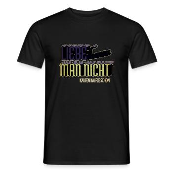 lustig kaffeebecher statement kaffee morgen witzig - Männer T-Shirt - Schwarz - Vorne - AI Model Male 178 light (178cm)
