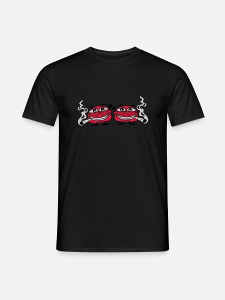 2 hemp-smoking monsters - Men's T-Shirt - black