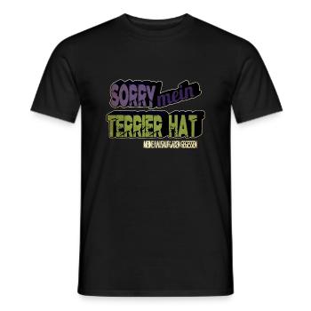 zitat pudel bullterrier weihnachten pfote hund - Männer T-Shirt - Schwarz - Vorne - AI Model Male 178 light (178cm)
