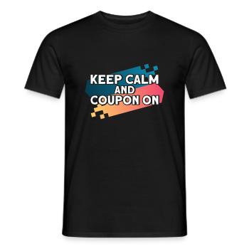 Coupon Shopper Discount Couponer Discount Sale - Men's T-Shirt - black - Front - AI Model Male 178 light (178cm)