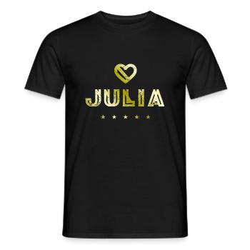 Julia Herz - Men's T-Shirt - black - Front - AI Model Male 178 light (178cm)