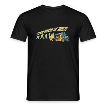 Evolution Moto de course de moto - T-shirt homme - noir - Devant - AI Model Male 178 light (178cm)