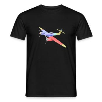 Britisches Jagdflugzeug WW2 - Männer T-Shirt - Schwarz - Vorne - AI Model Male 178 light (178cm)