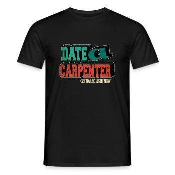 lumber wood plumber chainsaw fun jokes - Männer T-Shirt - Schwarz - Vorne - AI Model Male 178 light (178cm)