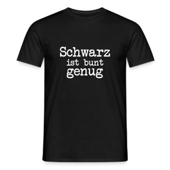 Schwarz ist bunt genug - Lustiger Spruch - Männer T-Shirt - Schwarz - Vorne - AI Model Male 178 light (178cm)