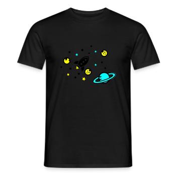 Univers - T-shirt homme - noir - Devant - AI Model Male 178 light (178cm)
