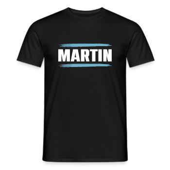 Martin - T-shirt homme - noir - Devant - AI Model Male 178 light (178cm)