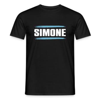 Simone - Männer T-Shirt - Schwarz - Vorne - AI Model Male 178 light (178cm)