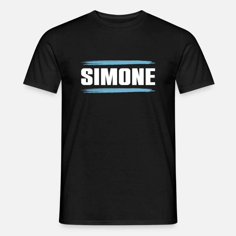 Simone - Männer T-Shirt - Schwarz