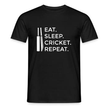 Cricket Team Cricket Gift Cricket Fan Slogan - Men's T-Shirt - black - Front - AI Model Male 178 light (178cm)
