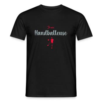 Je suis Handballeuse - T-shirt homme - noir - Devant - AI Model Male 178 light (178cm)