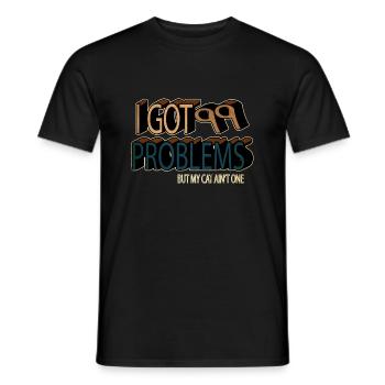 gift anniversary funny quote animals persian cat - Men's T-Shirt - black - Front - AI Model Male 178 light (178cm)