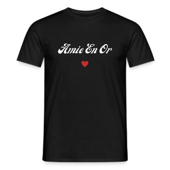 amie en or - T-shirt homme - noir - Devant - AI Model Male 178 light (178cm)