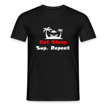 Skateboard SUP Surfing - Men's T-Shirt - black - Front - AI Model Male 178 light (178cm)