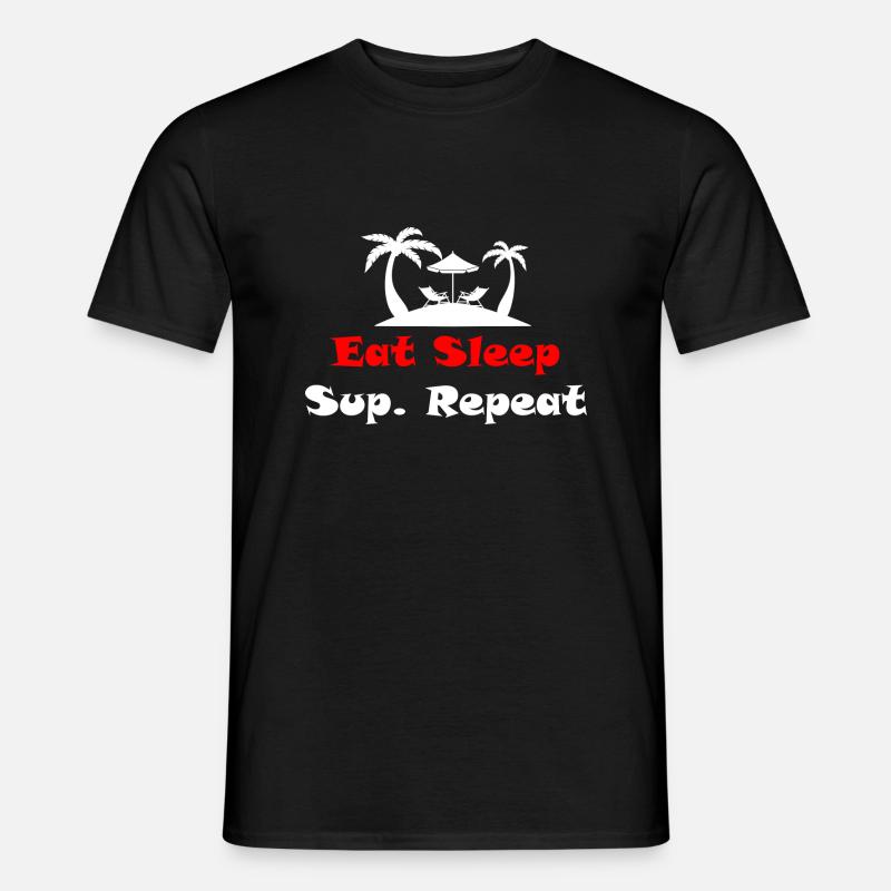 Skateboard SUP Surfen - Männer T-Shirt - Schwarz