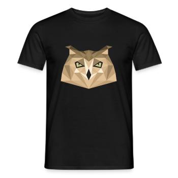 Eulenkunst Puristische Tierwelt Tier Natur - Männer T-Shirt - Schwarz - Vorne - AI Model Male 178 light (178cm)