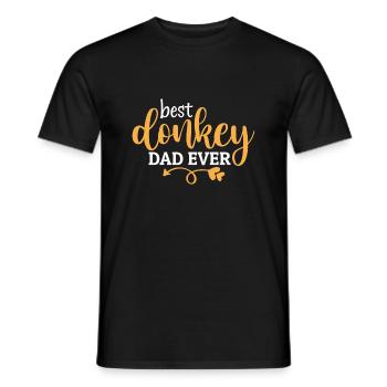 Best Donkey Dad Ever - Männer T-Shirt - Schwarz - Vorne - AI Model Male 178 light (178cm)