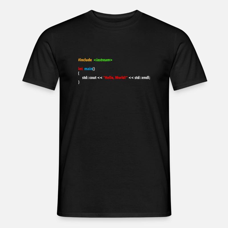 Hello World Code - Men’s T-shirt - black