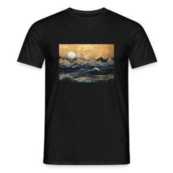 Dante-Landschaft - Männer T-Shirt - Schwarz - Vorne - AI Model Male 178 light (178cm)