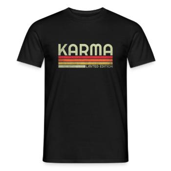 Karma: Das Universelle Gleichgewicht - Männer T-Shirt - Schwarz - Vorne - AI Model Male 178 light (178cm)