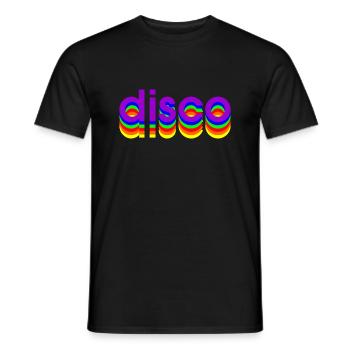 Disco des années 80 - T-shirt homme - noir - Devant - AI Model Male 178 light (178cm)