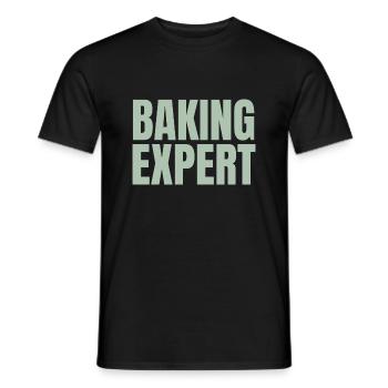 Baking expert - Men's T-Shirt - black - Front - AI Model Male 178 light (178cm)