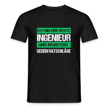 Resistenter Ingenieur - Männer T-Shirt - Schwarz - Vorne - AI Model Male 178 light (178cm)