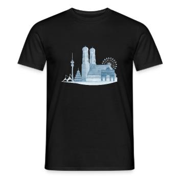The gift for Munich and Munich lovers - Men's T-Shirt - black - Front - AI Model Male 178 light (178cm)