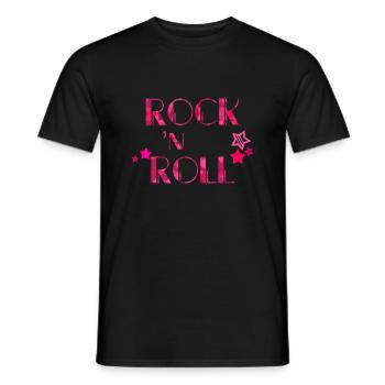 ROCK 'N ROLL - Men's T-Shirt - black - Front - AI Model Male 178 light (178cm)
