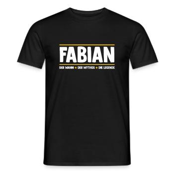 Fabien - T-shirt homme - noir - Devant - AI Model Male 178 light (178cm)