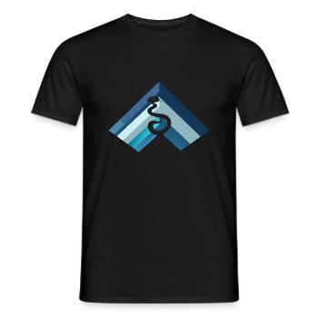 snake contortionist snake species - Men's T-Shirt - black - Front - AI Model Male 178 light (178cm)