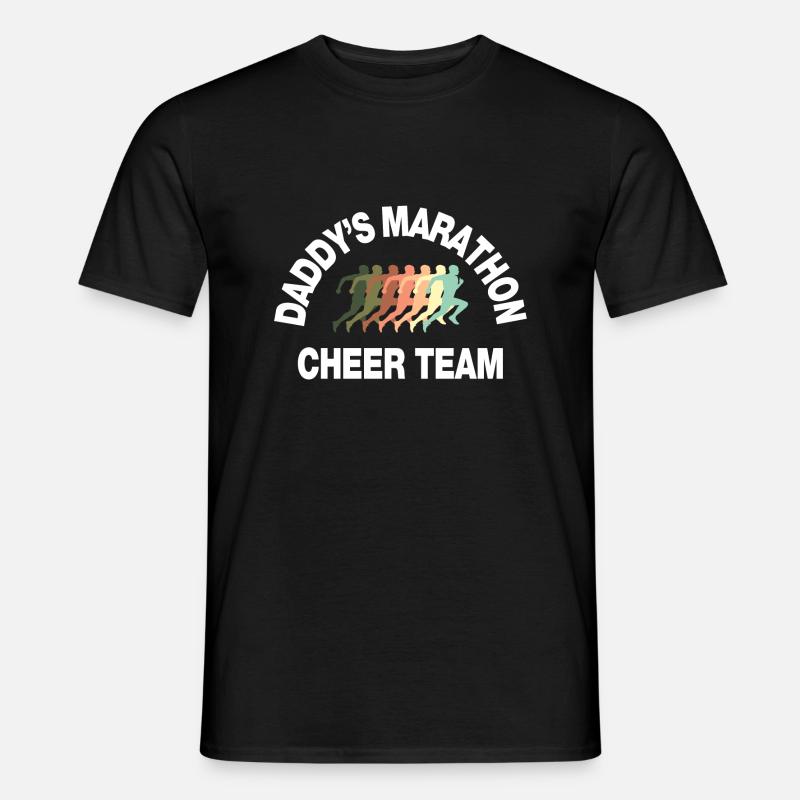 dad's marathon cheer team - Männer T-Shirt - Schwarz