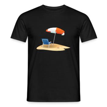 Beach - Men's T-Shirt - black - Front - AI Model Male 178 light (178cm)