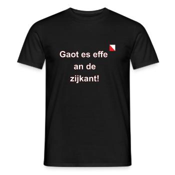 Gaot es effe sur le côté verti def w - T-shirt homme - noir - Devant - AI Model Male 178 light (178cm)