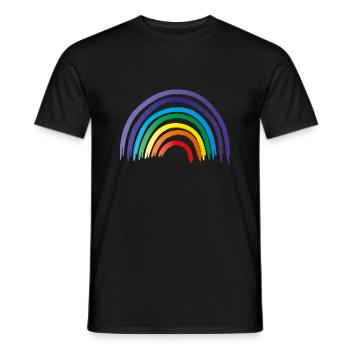 Rainbow as a symbol of hope and equality - Men's T-Shirt - black - Front - AI Model Male 178 light (178cm)