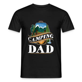 Camping Dad Berge Wandern Bergsteigen Camper - Männer T-Shirt - Schwarz - Vorne - AI Model Male 178 light (178cm)