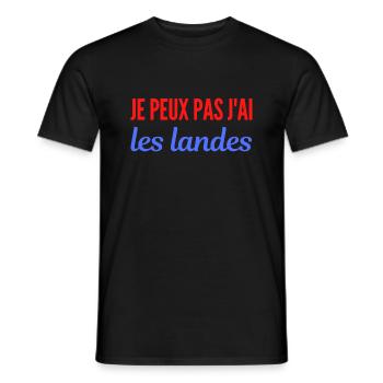 Je peux pas j'ai Les landes - T-shirt homme - noir - Devant - AI Model Male 178 light (178cm)