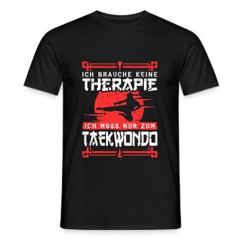 Ich Brauche Keine Therapie Taekwondo Chagi - Männer T-Shirt - Schwarz - Vorne - AI Model Male 178 light (178cm)