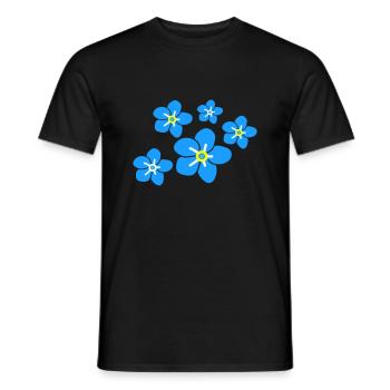 Vergiss mich nicht Blume2 - Männer T-Shirt - Schwarz - Vorne - AI Model Male 178 light (178cm)