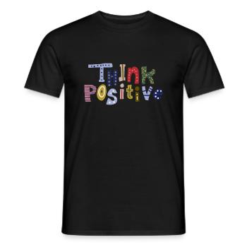 Think Positive - Men's T-Shirt - black - Front - AI Model Male 178 light (178cm)