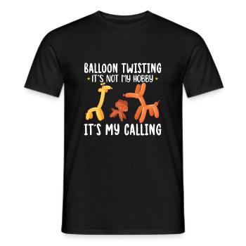 Animaux ballons - T-shirt homme - noir - Devant - AI Model Male 178 light (178cm)